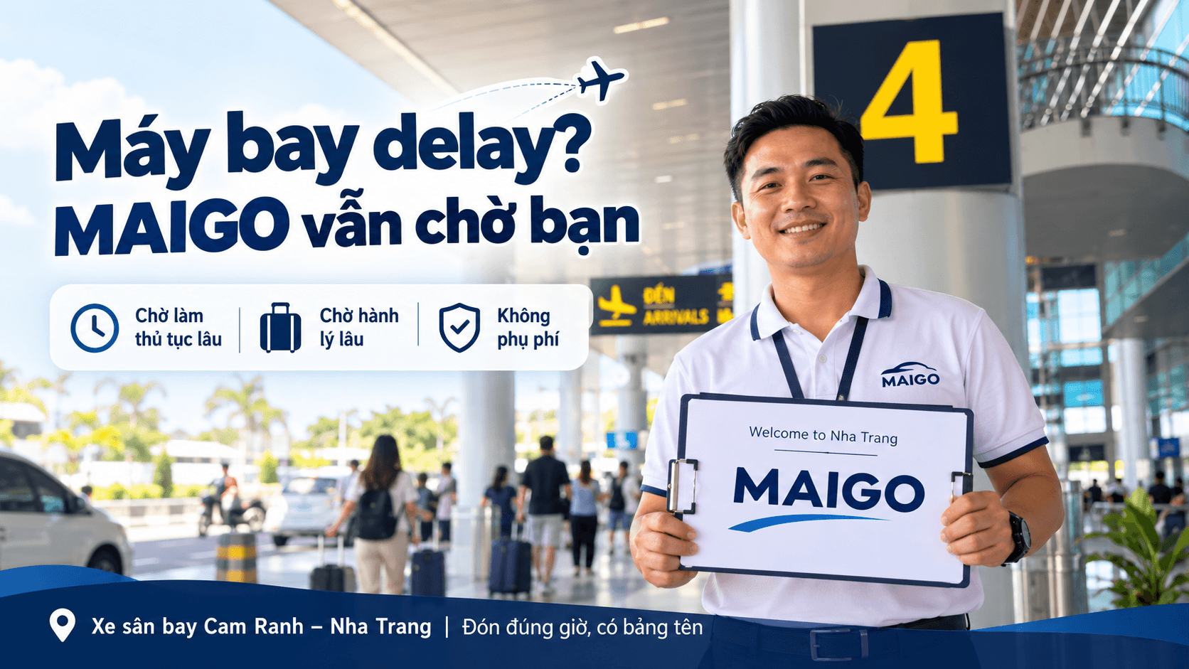 Hình ảnh bài viết: 航班延误、入境手续或行李等待时间过长，接机司机会等吗？